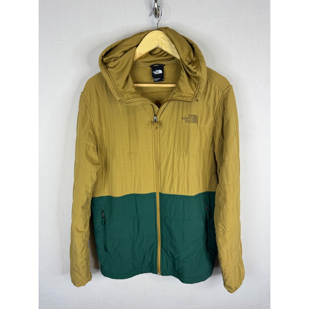 The North Face Mens Mountain Jacket Yellow Green Colorblock Large